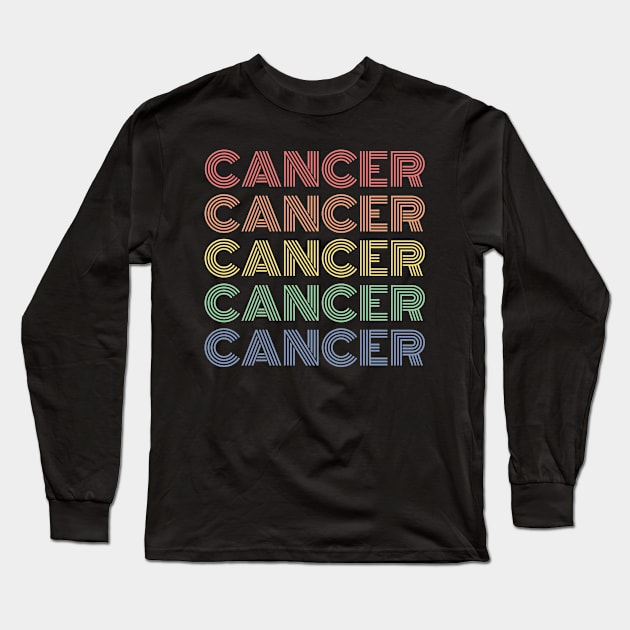 Colorful Cancer zodiac design! Long Sleeve T-Shirt by euheincaio